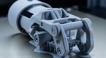 Protótipo de dispositivo médico impresso em 3D com acabamento de alta precisão para área da saúde